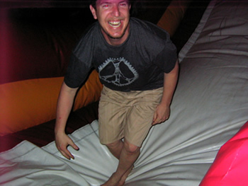 Josh on Moon Bounce